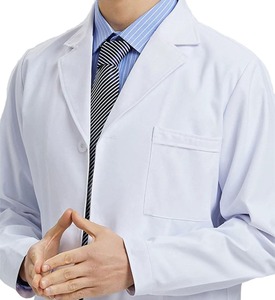 Uniformes de Hospital, Bata de Laboratorio Resistente a las Arrugas, Manga Larga, Lavable a Máquina, Transpirable de Alta Calidad para Equipos Médicos - Product Image 3