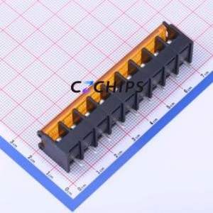 DBT50G-7.62-9P-BK-P Barrier Terminal Block Through hole,P=7.62mm Connector With Cover Plate 7.62mm 1x9P Straight Pin - Product Image 2