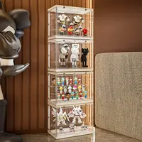 Expositor para mini figuras de ação com sistema de iluminação, para figuras colecionáveis pop e brinquedos à prova de poeira