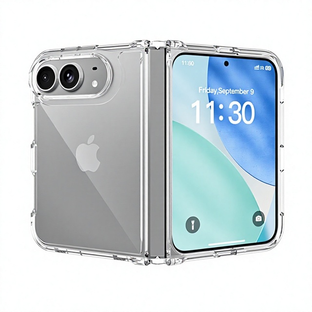 New Arrival for iPhone 18 Duo Fold Clear Silicone Gel Phone Case Injection Molding Shockproof Scratch Resistant Airbag Cover
