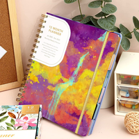 Vente en gros bon marché personnalisé A5 agenda reliure couverture en lin journal debout pour cadeau de carnet de notes de mort spirituelle numérique TDAH