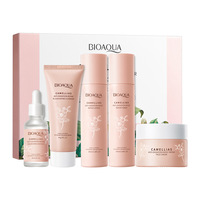 OEM BIOAQUA En Gros Camélias Végétaux Anti-Oxydation Hydratant Ensemble Cinq Pièces Blanchissant Lissant Produits de Soins de la Peau