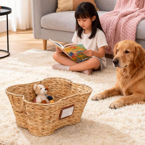 Panier de rangement tissé à la main, rectangulaire, couleur naturelle, pour la maison, les jouets pour animaux, les cosmétiques, organisateur, origine Bobai, modèle RD - Product Image 4