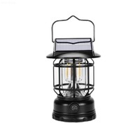 Lampe de camping portable solaire étanche rechargeable en ABS, lumière d'urgence LED, indice IP65, intensité réglable, certifiée CE, CRI élevé