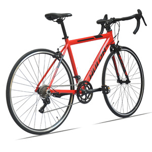 Bicicleta de Carretera Hulor 700c con Cuadro de Aleación de Aluminio, 16 Velocidades, Horquilla Rígida y Sillín de Alto Rendimiento, Color Rojo - Product Image 3