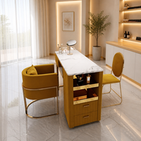 Table de manucure de luxe pour salon, poste de travail avec collecteur de poussière, table de beauté pour spa et manucuriste