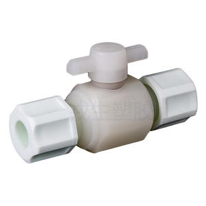 Vanne à boisseau sphérique en plastique PPH 1/2 po, raccord droit manuel pour tuyau d'eau, connecteur universel pour tuyau - Product Image 1