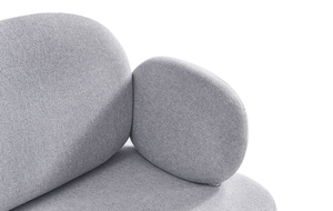Sofá nórdico gris claro, reposabrazos minimalistas, patas <span class=keywords><strong>de</strong></span> metal, <span class=keywords><strong>diseño</strong></span> interior <span class=keywords><strong>de</strong></span> estilo moderno, sofá nórdico <span class=keywords><strong>de</strong></span> 2 asientos para sala <span class=keywords><strong>de</strong></span> estar - Product Image 5