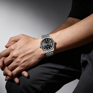 Reloj mecánico automático de estilo clásico con logotipo personalizado OEM, de lujo para hombre, 40 mm, de acero inoxidable de alta calidad, Miyota. - Product Image 3