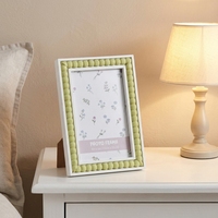 Cadre photo Daxin vintage français à motifs floraux, en MDF écologique et durable, pour présentation sur table, mariages, cafés et hôtels