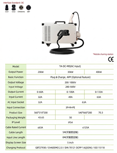 สถานีชาร์จเคลื่อนที่กำลังสูง 7KW 15KW 20KW 30KW 40KW ชาร์จเร็ว CCS1 CCS2 GB/T - Product Image 4