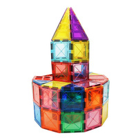 Wellbbplay 100 Piezas de Bloques de Construcción Magnéticos para Niños Pequeños, Juguete Educativo STEM, Bloques de Construcción Magnéticos Creativos con Formas 3D para Bricolaje