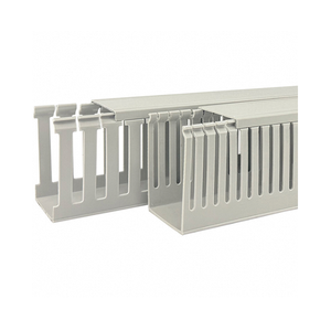 Canalina Portacavi Industriale in PVC da 2 Metri, Installazione Aperta, Grigia, Ignifuga, con Denti Fini - Product Image 6