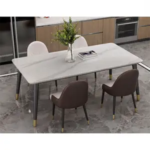 नवीनतम डिजाइन लक्जरी फ्लैट पैक खाने की मेज और कुर्सी सेट के लिए 12 6