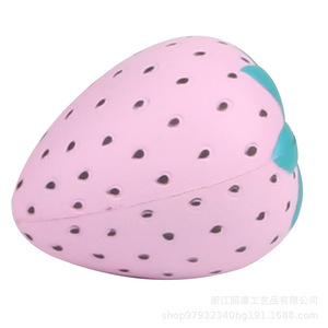 Pu Strawberry Fidget Toy Soft <b>Squishy</b> Stress Relief Toy For Kids 5-7 Years Unisex - Product Image 3
