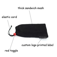 Nylon Mesh Trekkoord Telefoonzak Met Aangepaste Label Logo Me-20