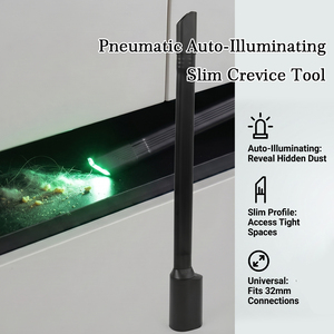 Pièces <span class=keywords><strong>d</strong></span>étachées pour aspirateur : Brosse longue et flexible avec lumière LED, sans alimentation électrique ni batterie, et embout brosse pour fentes - Product Image 4
