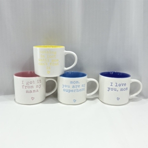 New Design Good Quality Matte <b>Ceramic</b> <b>Mug</b> Logo Cartoon Pattern Eco-friendly Minimalist Dishwasher Microwave Safe Stoneware <b>Mug</b> - Product Image 1