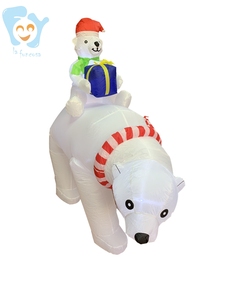 3,5ft 1M Chiếu Sáng Sân Cỏ Thấp Thổi Lên Ngoài Trời Vui Giáng Sinh Gummy Bear Inflatable - Product Image 5