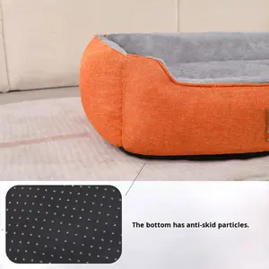 Tempat Tidur Hewan Peliharaan Anjing & Kucing Semua Musim, Bahan Kain Beludru Arktik, Nyaman & Lembut, Ukuran Kecil, Sedang, Besar - Product Image 4