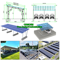 Soporte Estructural para Cochera Solar Galvanizado en Caliente de Zn-Al-Mg, Cero Fugas, con Garantía de 25 Años para Estacionamiento de Automóviles