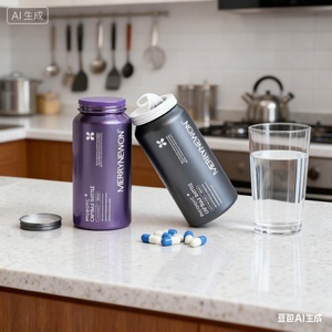 Boîte en aluminium durable conforme aux normes FDA pour compléments alimentaires, étanche à l'humidité, cylindre médical argenté avec joint à anneau de traction inviolable - Product Image 5