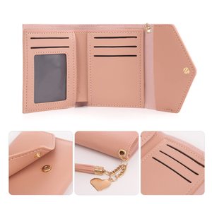 Portafogli con pochette in pelle di credito <span class=keywords><strong>rosa</strong></span> Ultra sottile da <span class=keywords><strong>donna</strong></span> - Product Image 5