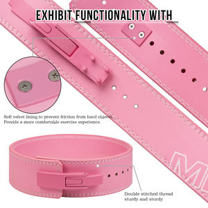 MKAS 사용자 정의 로고 가죽 피트니스 체육관 벨트 역도 벨트 체육관 하이 퀄리티 파워 리프팅 벨트 남여 공용 - Product Image 4