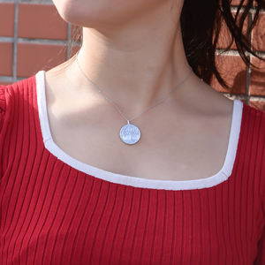 Collier classique en argent sterling 925 plaqué rhodium avec pendentif arbre de vie, chaîne minimaliste, bijoux tendance pour femmes - Product Image 4