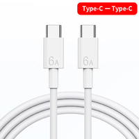 Câble de charge rapide USB Type-C 6A 1M, cordon de chargeur USB-C super rapide, câble de synchronisation de données pour téléphones mobiles et tablettes Android