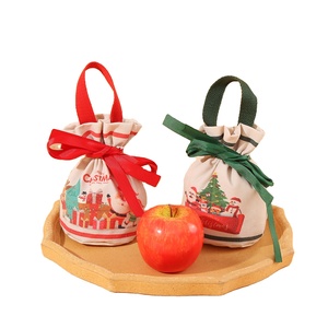 Bolsa de regalo de lona para el lanzamiento de nuevos productos 2024, bolso de mano, bolsa de regalo de Navidad, compatible con venta al por mayor a gran escala - Product Image 1