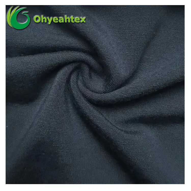 Dyed Breathable Bamboo Spandex Jersey Fiber For Active Wear