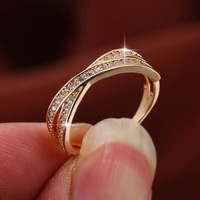 Bague en cuivre minimaliste en forme de X, tendance et populaire, bijou métallique moderne et original de style occidental