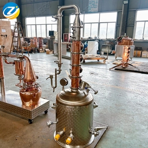 Máquina de Destilación Casera ZJ 50L, Olla de Destilación de Acero Inoxidable SS304 de Grado Alimenticio con Columna de Reflujo de Cobre Rojo TP2 para <span class=keywords><strong>Whisky</strong></span> y Brandy - Product Image 6