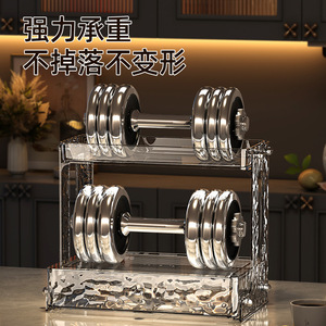 Acrylic Cup Holder 2 Tier Rectangle Desktop Organizer For Tea Coffee Mugs Storage Household Kitchen Office Use - Product Image 4
