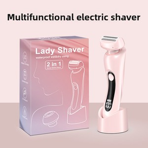 Rasoir électrique USB pour femmes, tondeuse à double tête, rasoir facial féminin, mini-tondeuse à cheveux en acier inoxydable - Product Image 5