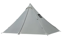 Tente ultralégère pyramide tipi en tissu nylon ripstop enduit de silicone 20D