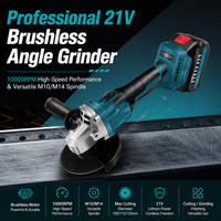 Meuleuse d'angle industrielle 20V sans balais, robuste, haute puissance, pour bricolage, finition de surfaces métalliques, pierres, bois, avec protection de disque, performance optimisée