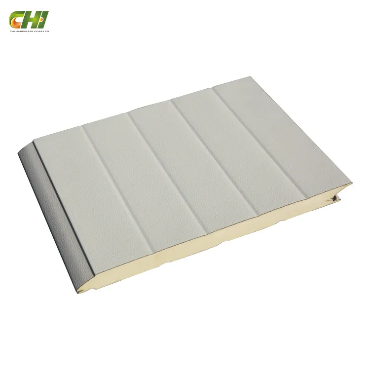 Алюминиевая полиуретановая стальная ПВХ волоконная панель для гаражных дверей, низкая панель 40 мм, ПВХ сэндвич-панель для гаражных дверей