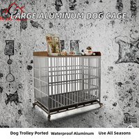 EUR PET En gros Chariot pliable en aluminium massif pour chien, Poussette portable pour animaux de compagnie, Cage de transport pour exposition canine