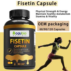 Aogubio suplemen kesehatan 98% kapsul Fisetin 500mg OEM Vegan Fisetin Capsules - Product Image 5