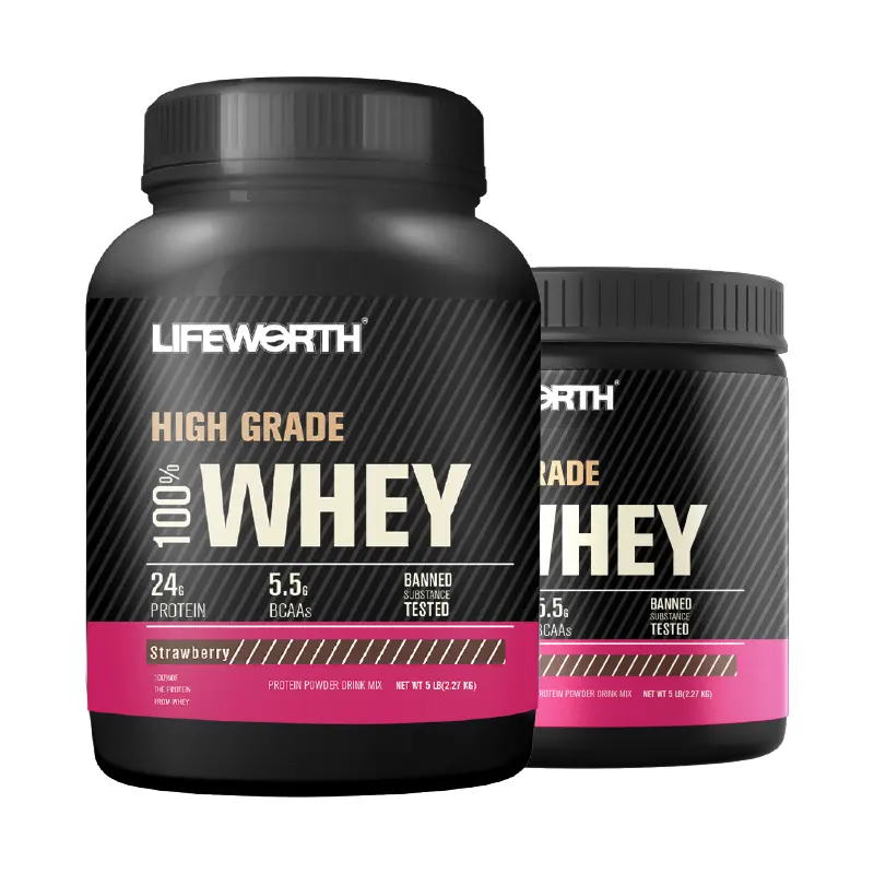 Lifeworth harga grosir bubuk isolasi protein whey 70% kelas tinggi 454g 1lb