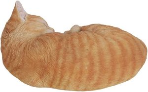 นอนแมวนอน Tabby รูปปั้นแมว<span class=keywords><strong>สี</strong></span>ส้มประติมากรรมตกแต่งบ้านห้องนั่งเล่นตกแต่งเครื่องประดับ - Product Image 2