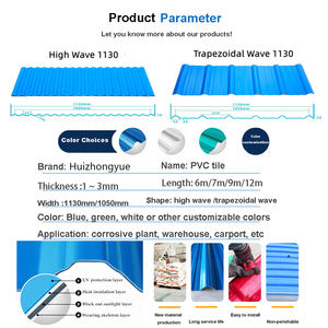 Lembar atap Upvc tahan air tahan lama dengan Anti-UV & tahan panas untuk penggunaan industri gudang bengkel atap lembar Pvc - Product Image 2
