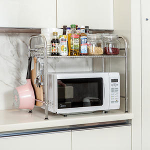 Étagère de cuisine en acier inoxydable bon marché pour le coin de la maison, organisateur pour <span class=keywords><strong>micro</strong></span>-ondes - Product Image 6