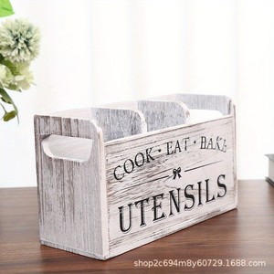 Organisateur de cuisine en bois à 4 niveaux pour ustensiles de cuisson et de préparation, pour armoire, comptoir et tiroir - Product Image 3
