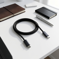 Vente en gros d'usine, chargeur USB 3.1 Type-C 240W, charge rapide 5A 10 Gbps, câble de données en nylon pour téléphone portable et appareils Android