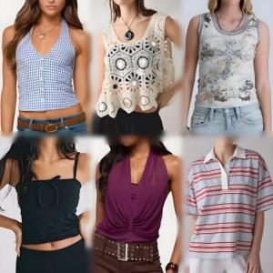 Nouveau haut d'été pour femmes, tendance, coupe ajustée, haut décontracté imprimé, style sexy, assorti, expédition aléatoire du stock - Product Image 5