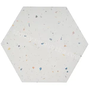 Terrazzo Bord Met Afgesneden Randen Indoor Zeshoekige Hoeken Gemakkelijk Te Splitsen Terrazzo Vloertegel