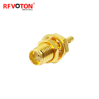 Conector personalizado Conector de mamparo hembra RF Sma para cable 047